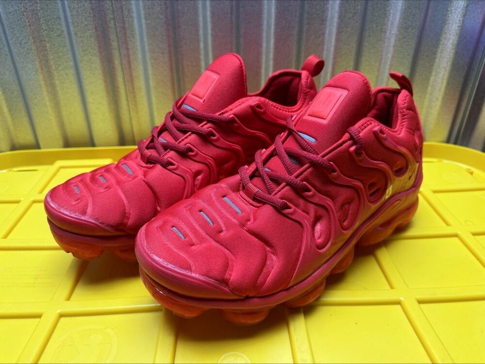Nike Air VaporMax Plus Triple Red 898016-600 Men's US 12 Sneakers